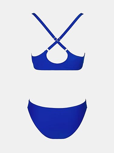 CUPSHE Floral Print Bikini Set with Knot Bunny Tie – 2 Piece Swimsuit