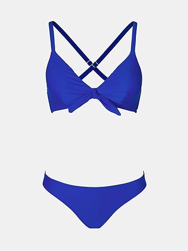 CUPSHE Floral Print Bikini Set with Knot Bunny Tie – 2 Piece Swimsuit