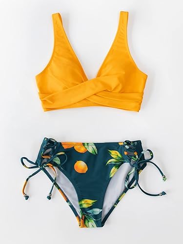 CUPSHE Front Cross Lace Up Bikini – Stylish Two Piece Swimsuit for Women